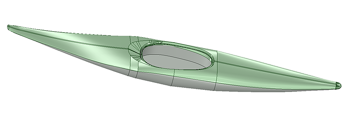 طراحی مدل سه بعدی قایق کایاک یک نفره با ابرنقاط در نرم افزار کتیا